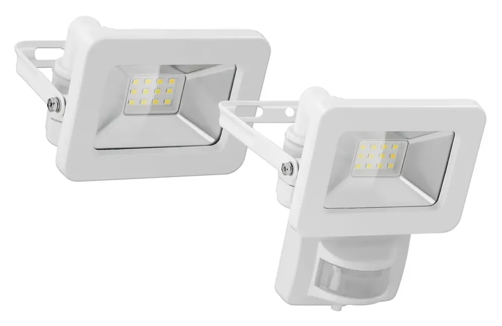 Direktkauf LED Außenstrahler mit Bewegungsmelder Weiß, 20 Watt - 1700 Lumen